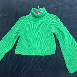 Maeve Vibrant Green Turtleneck  Sweater Like New